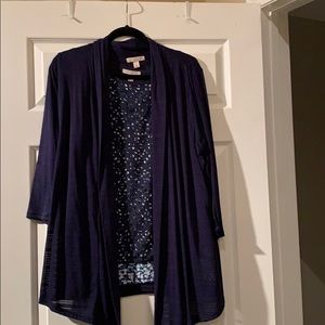 2 PC , 3/4 coverup light sweater with Tank top